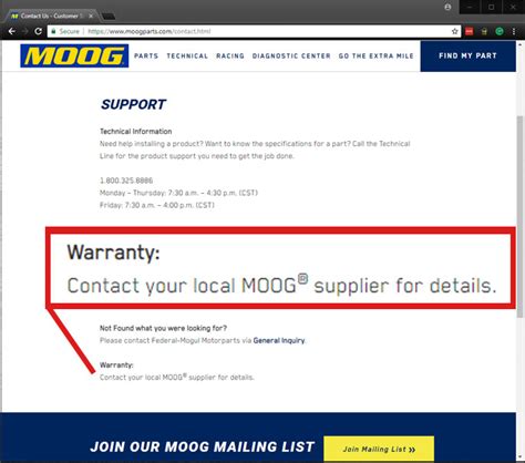 Moog warranty amazon - Jun 22, 2022 · The listing showed a moog hub assembly in front of a Moog box. I received a hub assembly with the Moog name and product number on it in a plain yellow box with a "Made in China" sticker at the bottom. The plain yellow box caused a red flag so I started looking and Moog parts have an identifying number on them from what I can find. 